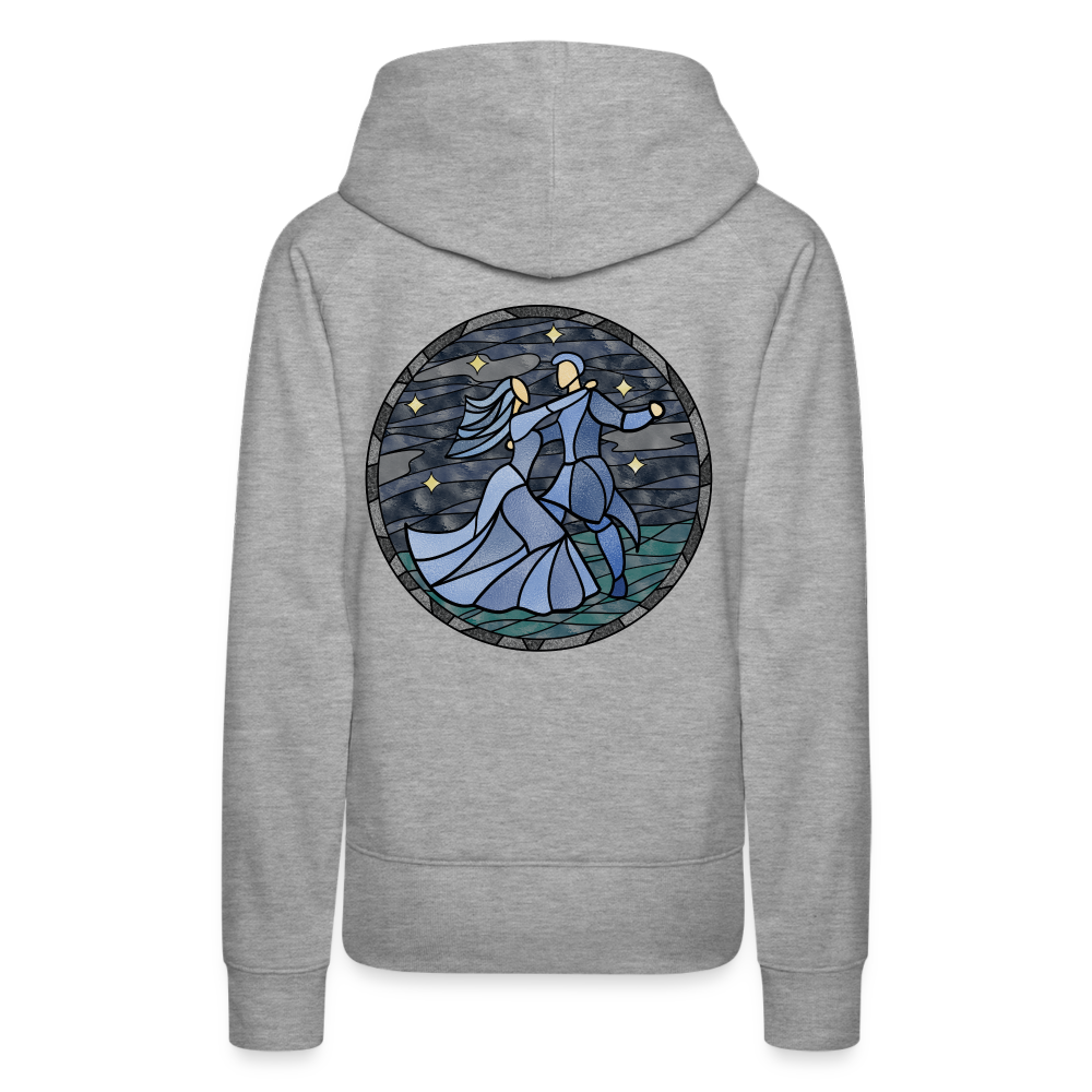 Frauen Premium Hoodie  Sommernachtstanz Logo hinten groß kein Schriftzug - Grau meliert