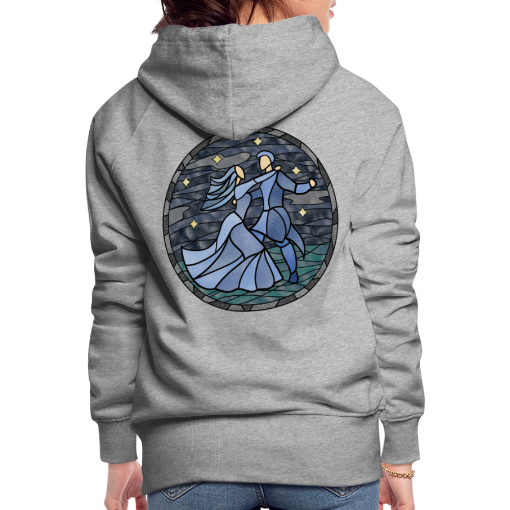 Frauen Premium Hoodie  Sommernachtstanz Logo hinten groß kein Schriftzug - Grau meliert