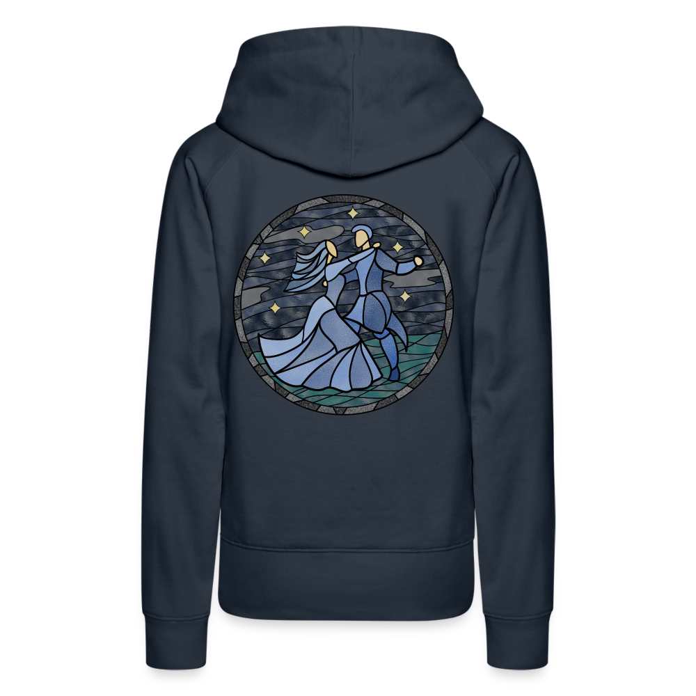 Frauen Premium Hoodie  Sommernachtstanz Logo hinten groß kein Schriftzug - Navy