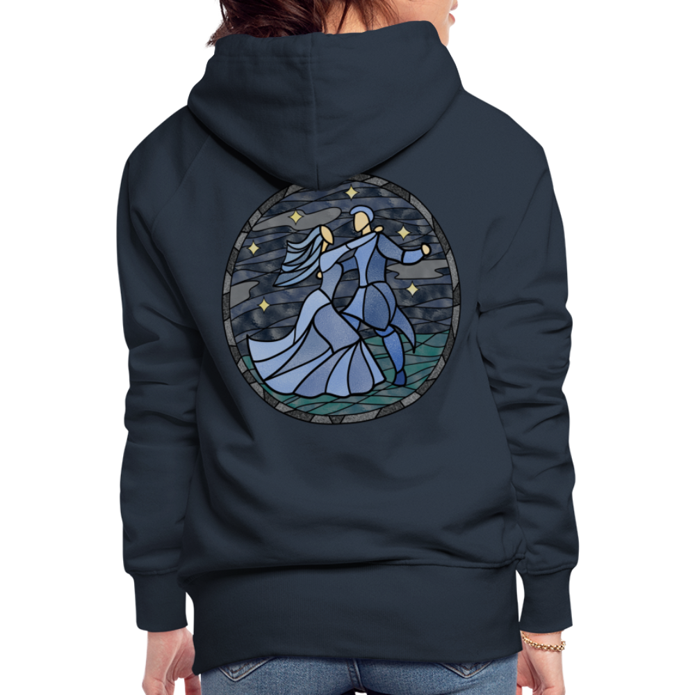Frauen Premium Hoodie  Sommernachtstanz Logo hinten groß kein Schriftzug - Navy