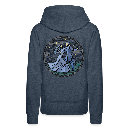 Frauen Premium Hoodie  Sommernachtstanz Logo hinten groß kein Schriftzug - Jeansblau