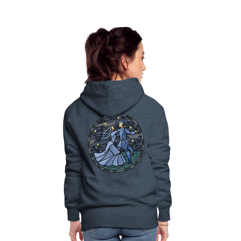 Frauen Premium Hoodie  Sommernachtstanz Logo hinten groß kein Schriftzug - Jeansblau