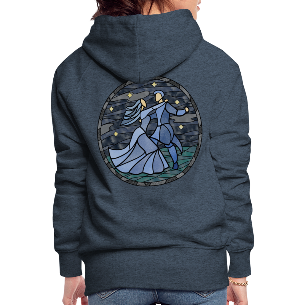 Frauen Premium Hoodie  Sommernachtstanz Logo hinten groß kein Schriftzug - Jeansblau