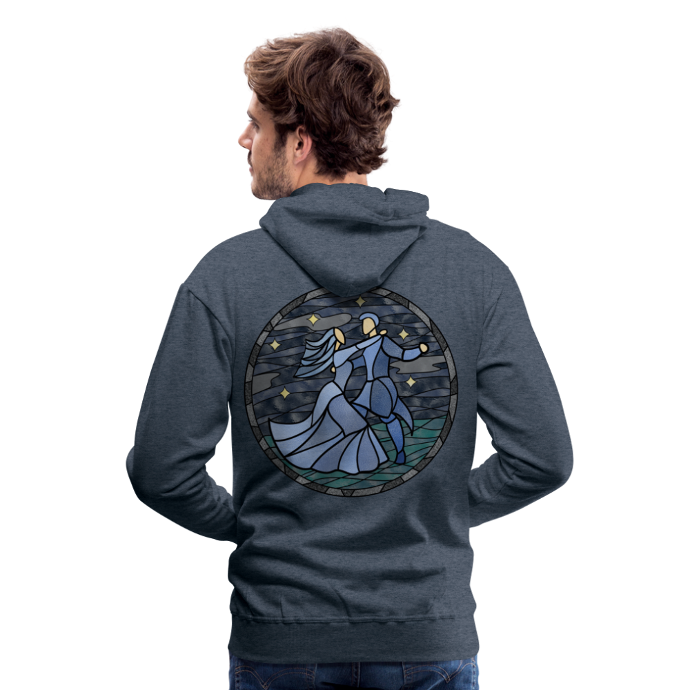 Men’s Premium Hoodie  Sommernachtstanz Logo hinten groß kein Schriftzug - Jeansblau