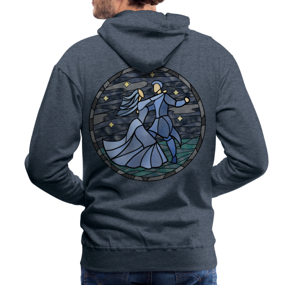 Men’s Premium Hoodie  Sommernachtstanz Logo hinten groß kein Schriftzug - Jeansblau