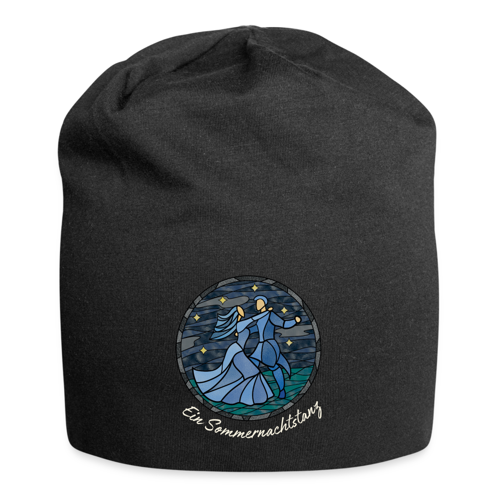 Jersey-Beanie  Sommernachtstanz mit Schritzug - Schwarz