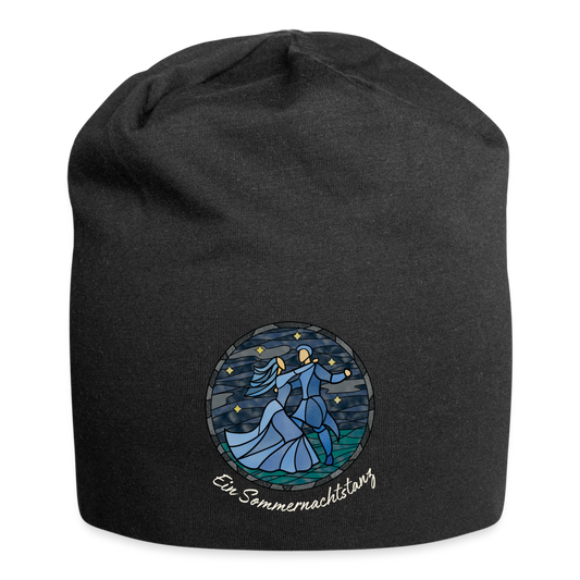 Jersey-Beanie  Sommernachtstanz mit Schritzug - Schwarz