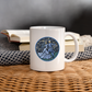 Tasse  Sommernachtstanz blauer Rand - weiß