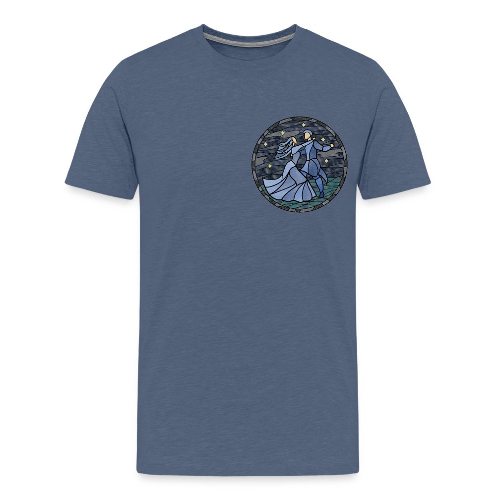 Herren Premium Bio T-Shirt Ein Sommernachtstanz - Blau meliert