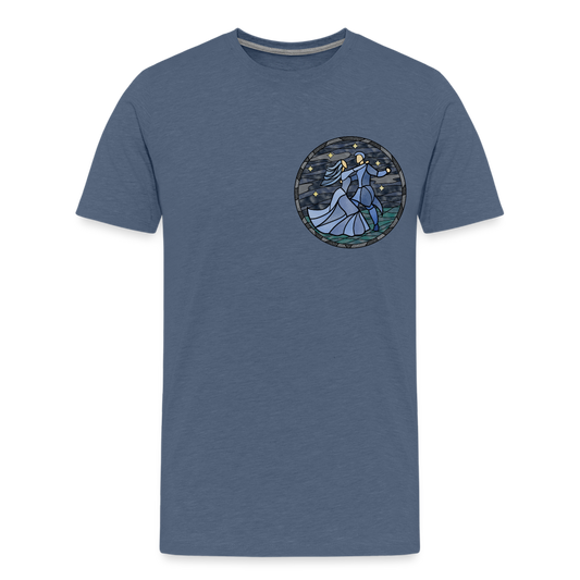 Herren Premium Bio T-Shirt Ein Sommernachtstanz - Blau meliert