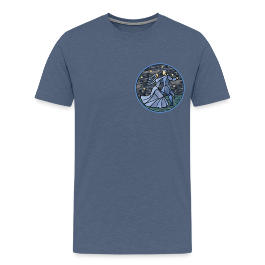 Herren Premium Bio T-Shirt Ein Sommernachtstanz - Blau meliert