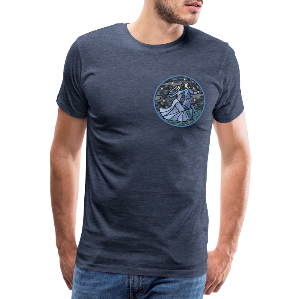 Herren Premium Bio T-Shirt Ein Sommernachtstanz - Blau meliert