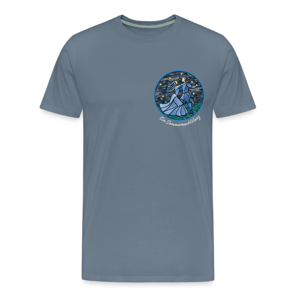 Herren Premium Bio T-Shirt Ein Sommernachtstanz - Blaugrau