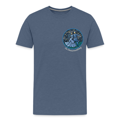 Herren Premium Bio T-Shirt Ein Sommernachtstanz - Blau meliert