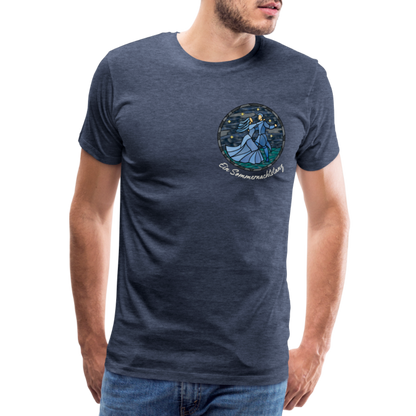 Herren Premium Bio T-Shirt Ein Sommernachtstanz - Blau meliert