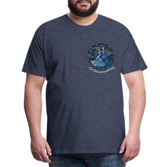 Herren Premium Bio T-Shirt Ein Sommernachtstanz - Blau meliert