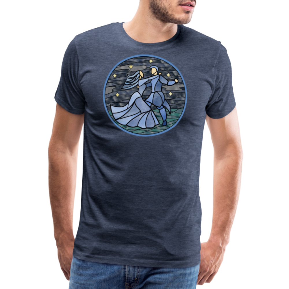 Herren Premium Bio T-Shirt Ein Sommernachtstanz - Blau meliert