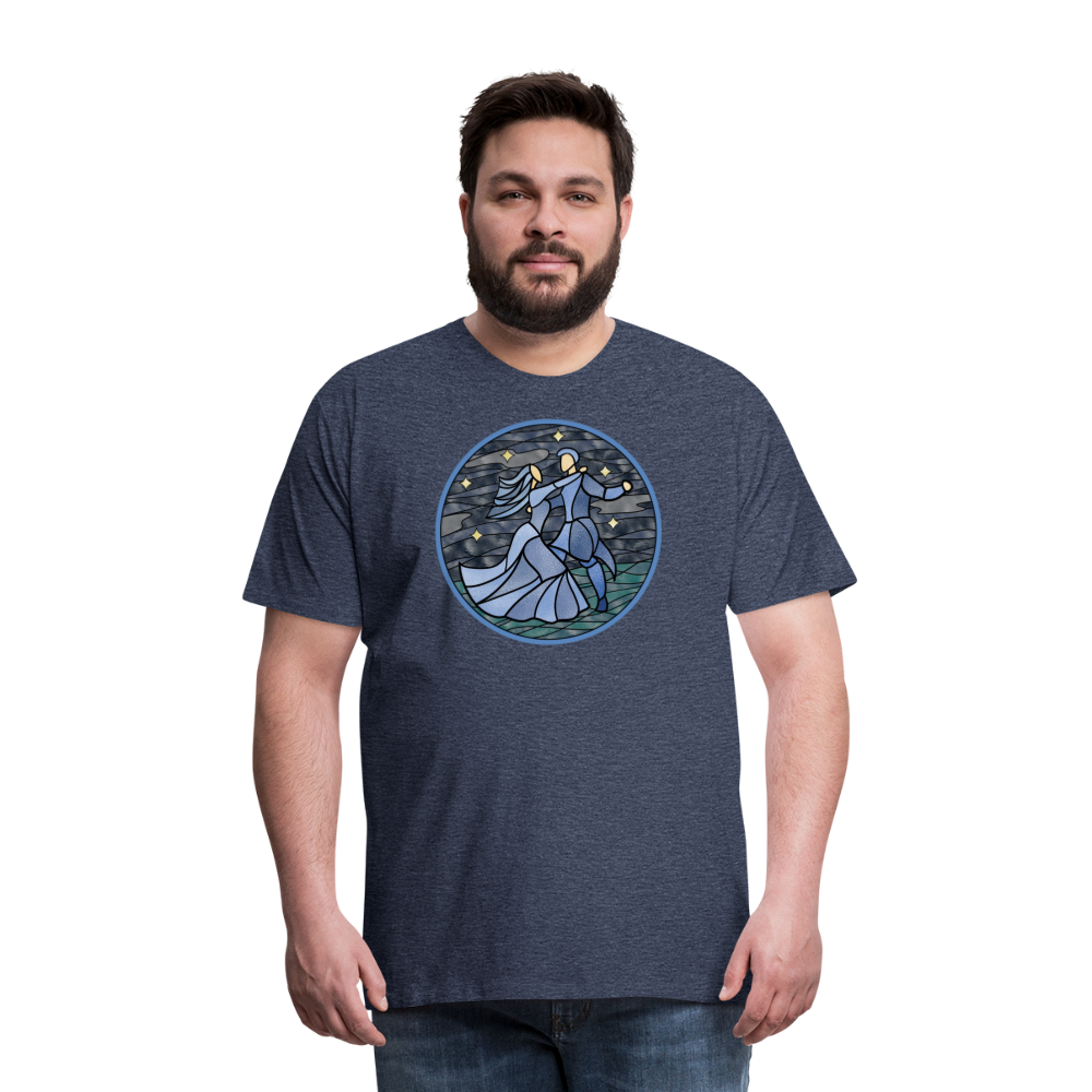 Herren Premium Bio T-Shirt Ein Sommernachtstanz - Blau meliert