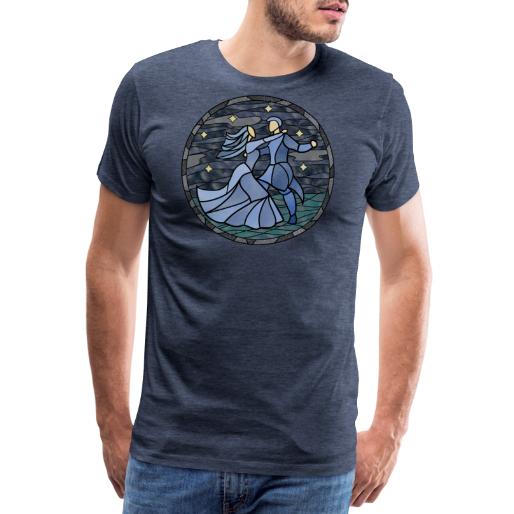 Herren Premium Bio T-Shirt Ein Sommernachtstanz - Blau meliert