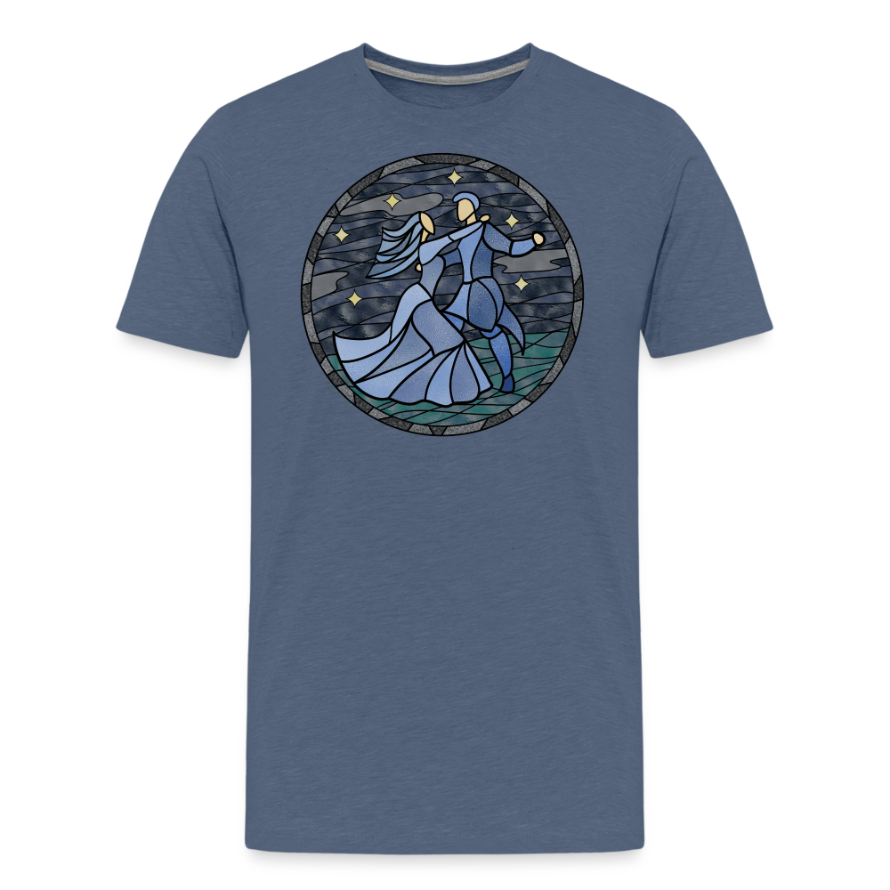 Herren Premium Bio T-Shirt Ein Sommernachtstanz - Blau meliert