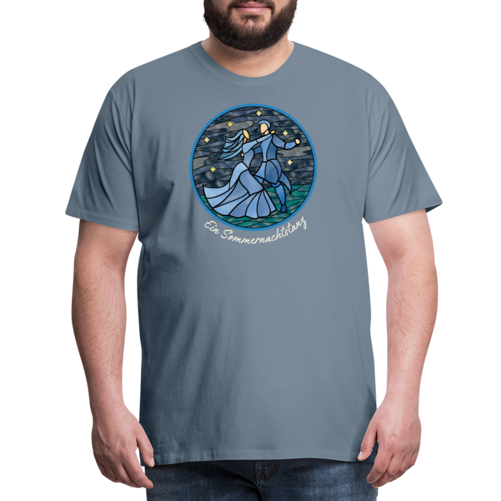Herren Premium Bio T-Shirt Ein Sommernachtstanz - Blaugrau