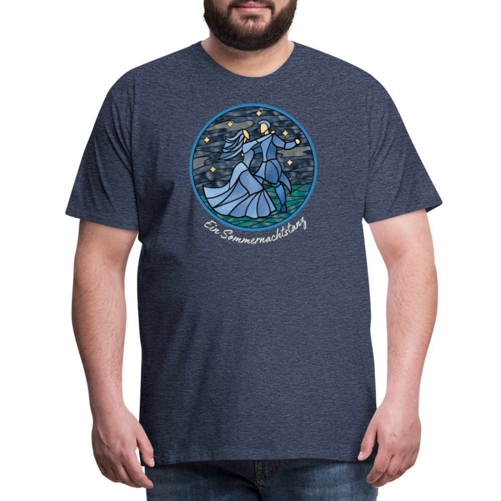 Herren Premium Bio T-Shirt Ein Sommernachtstanz - Blau meliert