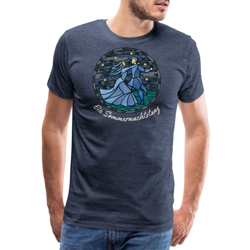 Herren Premium Bio T-Shirt Ein Sommernachtstanz - Blau meliert