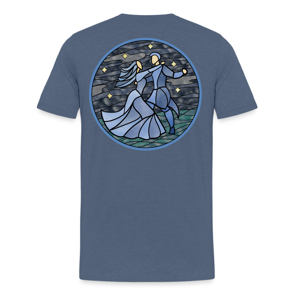Herren Premium Bio T-Shirt Ein Sommernachtstanz - Blau meliert