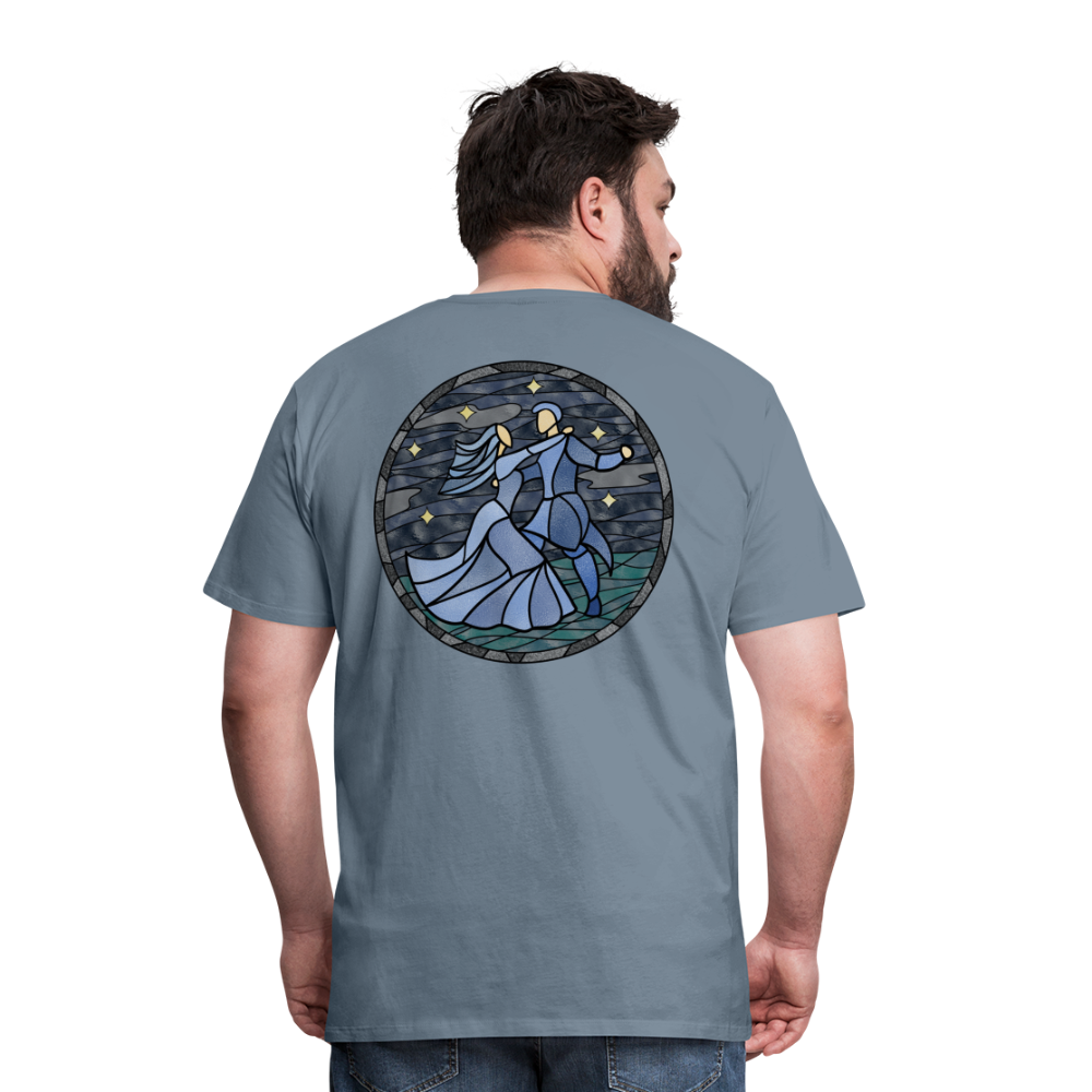 Herren Premium Bio T-Shirt Ein Sommernachtstanz - Blaugrau