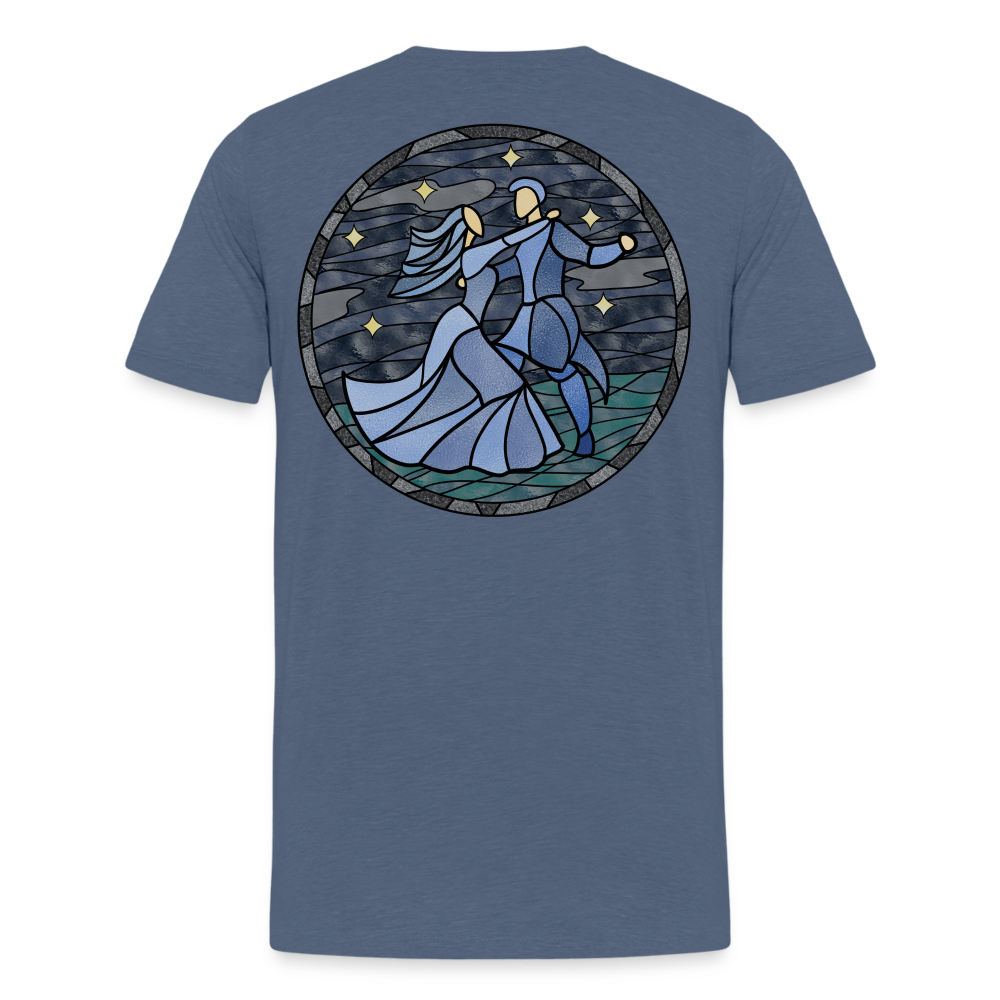 Herren Premium Bio T-Shirt Ein Sommernachtstanz - Blau meliert