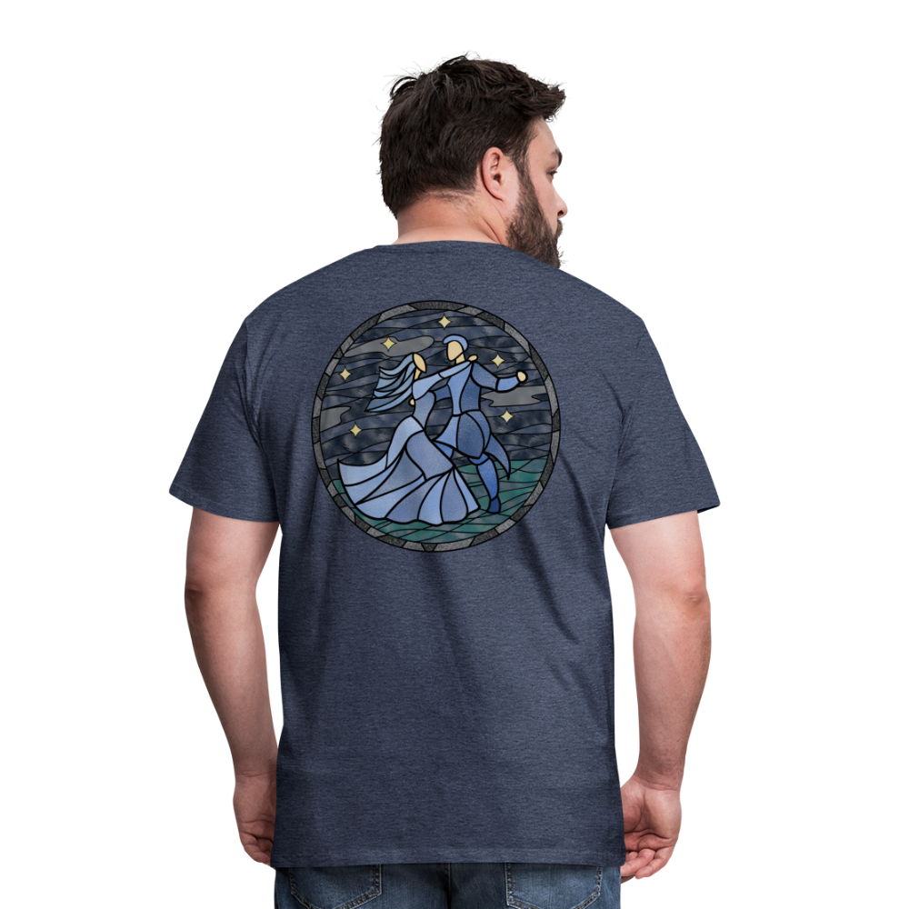 Herren Premium Bio T-Shirt Ein Sommernachtstanz - Blau meliert