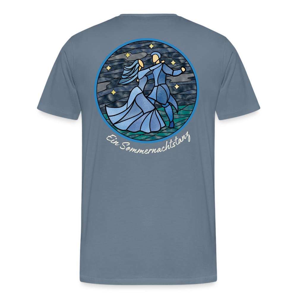 Herren Premium Bio T-Shirt Ein Sommernachtstanz - Blaugrau