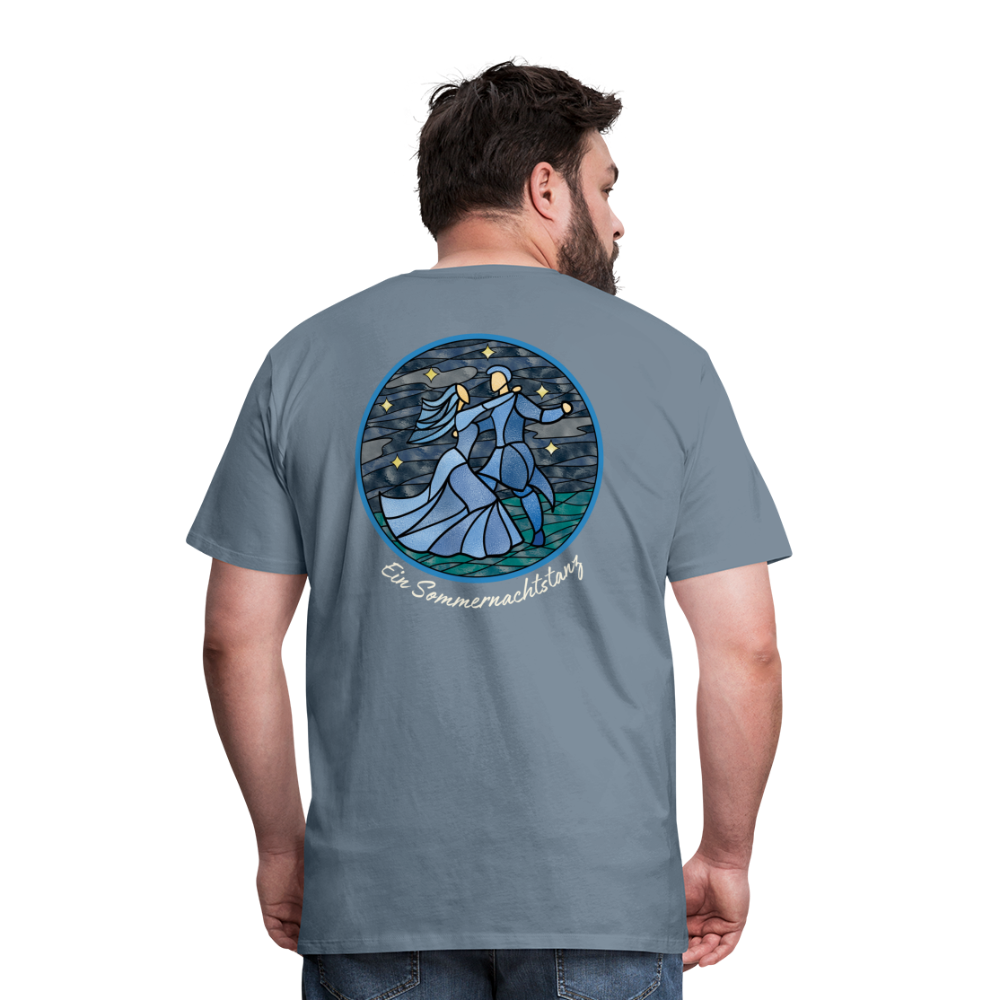 Herren Premium Bio T-Shirt Ein Sommernachtstanz - Blaugrau