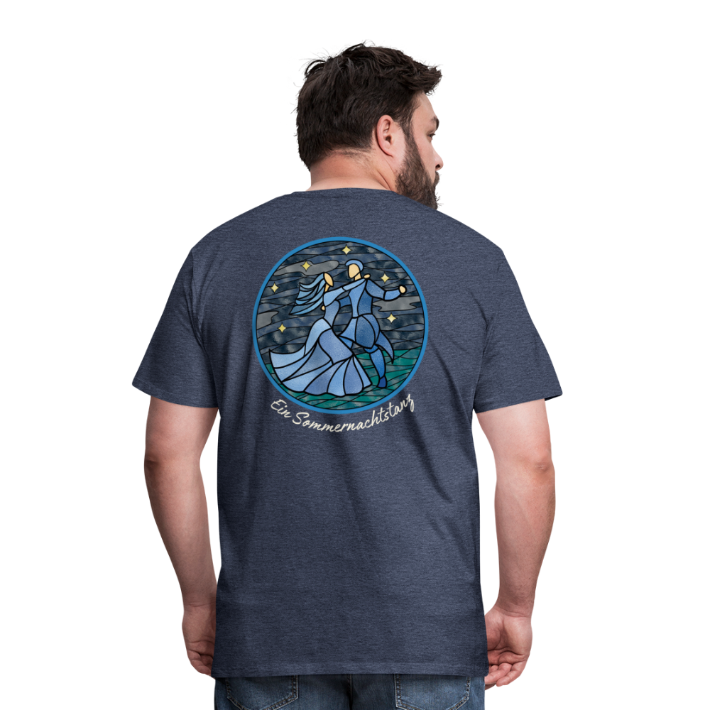 Herren Premium Bio T-Shirt Ein Sommernachtstanz - Blau meliert