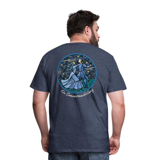 Herren Premium Bio T-Shirt Ein Sommernachtstanz - Blau meliert