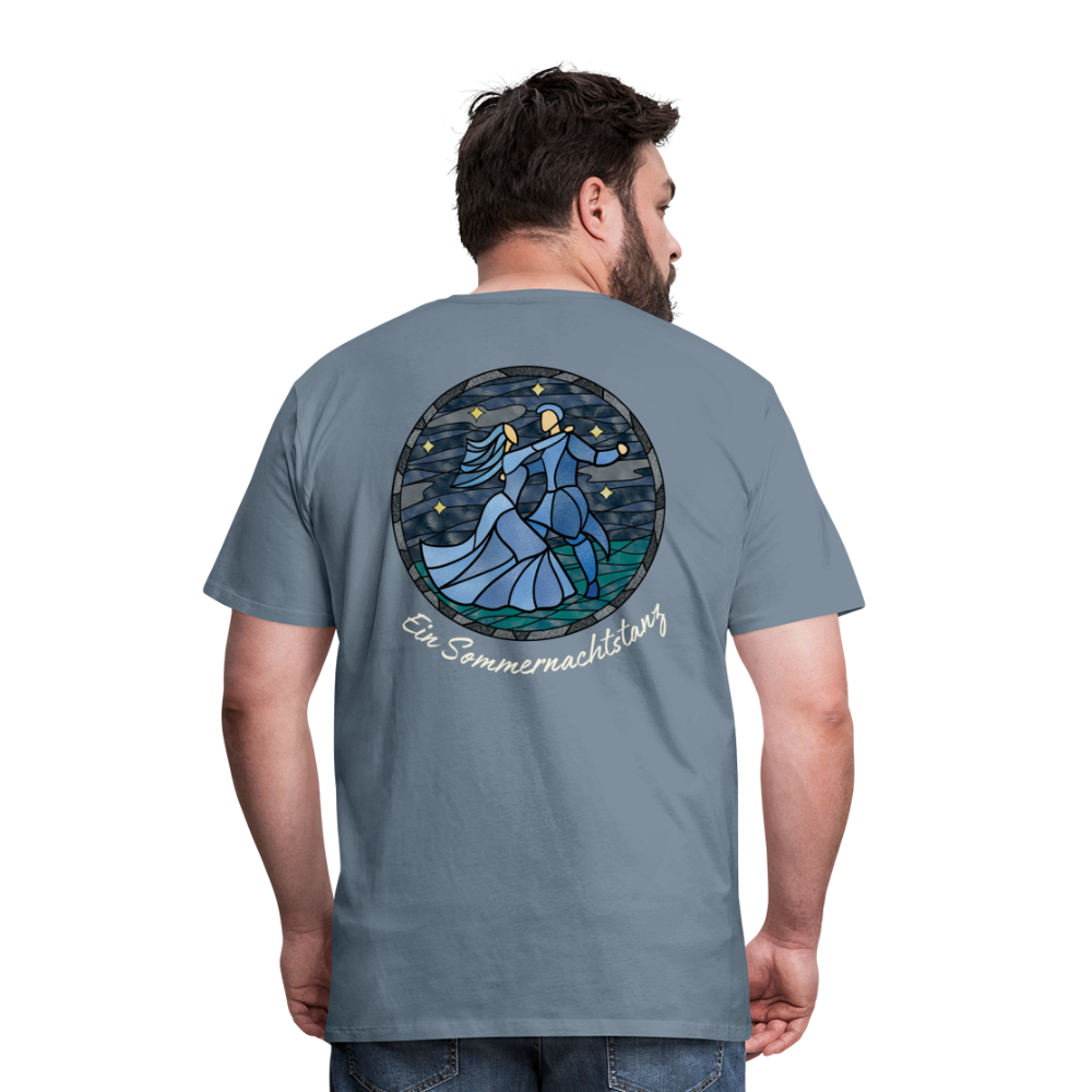 Herren Premium Bio T-Shirt Ein Sommernachtstanz - Blaugrau