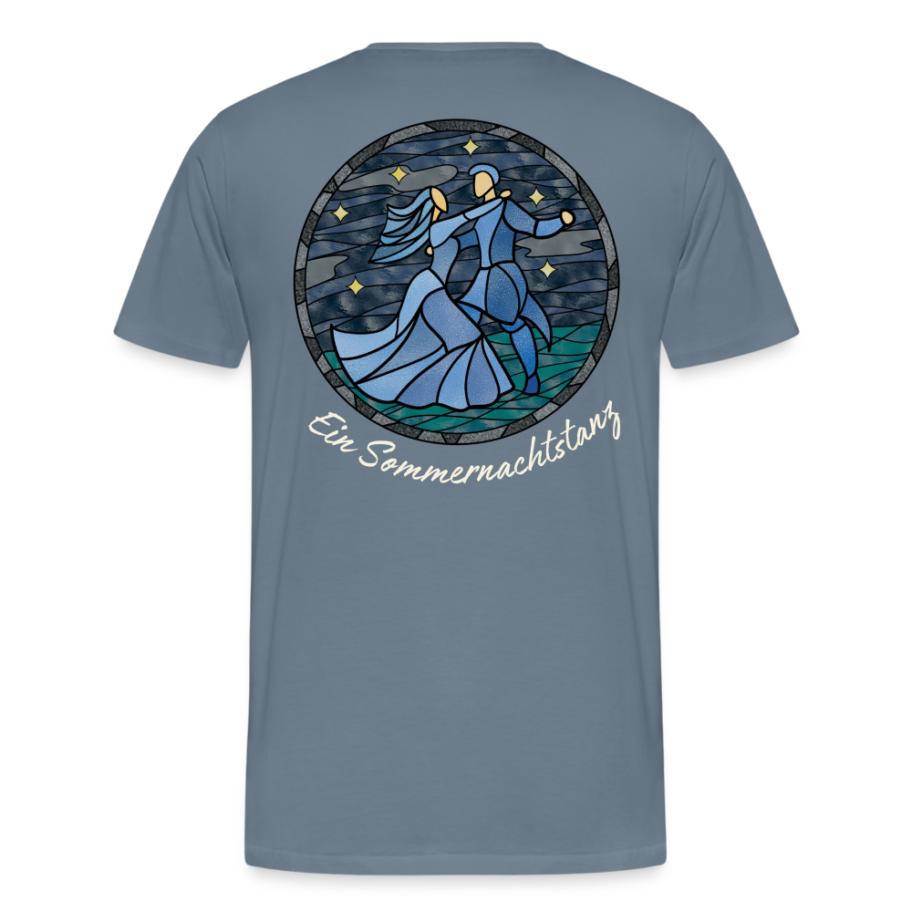 Herren Premium Bio T-Shirt Ein Sommernachtstanz - Blaugrau