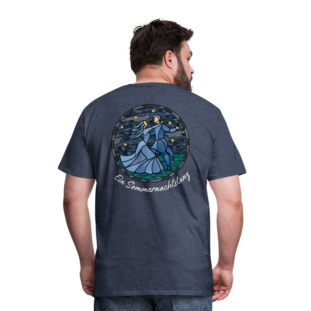 Herren Premium Bio T-Shirt Ein Sommernachtstanz - Blau meliert