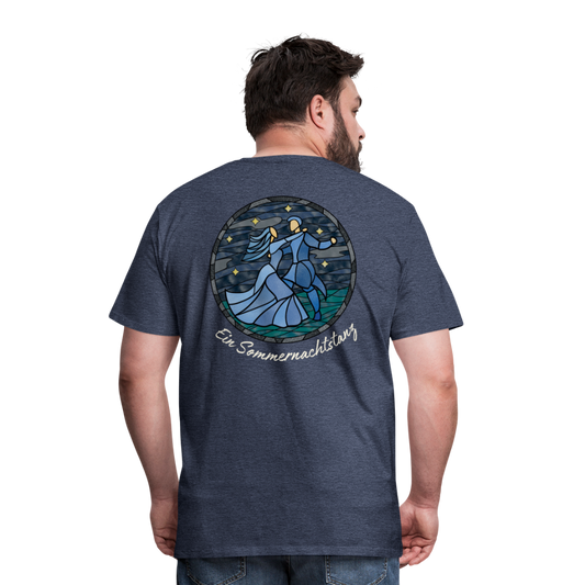 Herren Premium Bio T-Shirt Ein Sommernachtstanz - Blau meliert