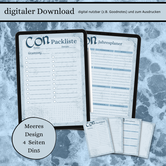 Digitaler Download Conplaner Design Meeres Din5