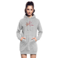 Hoodie-Kleid - Grau meliert