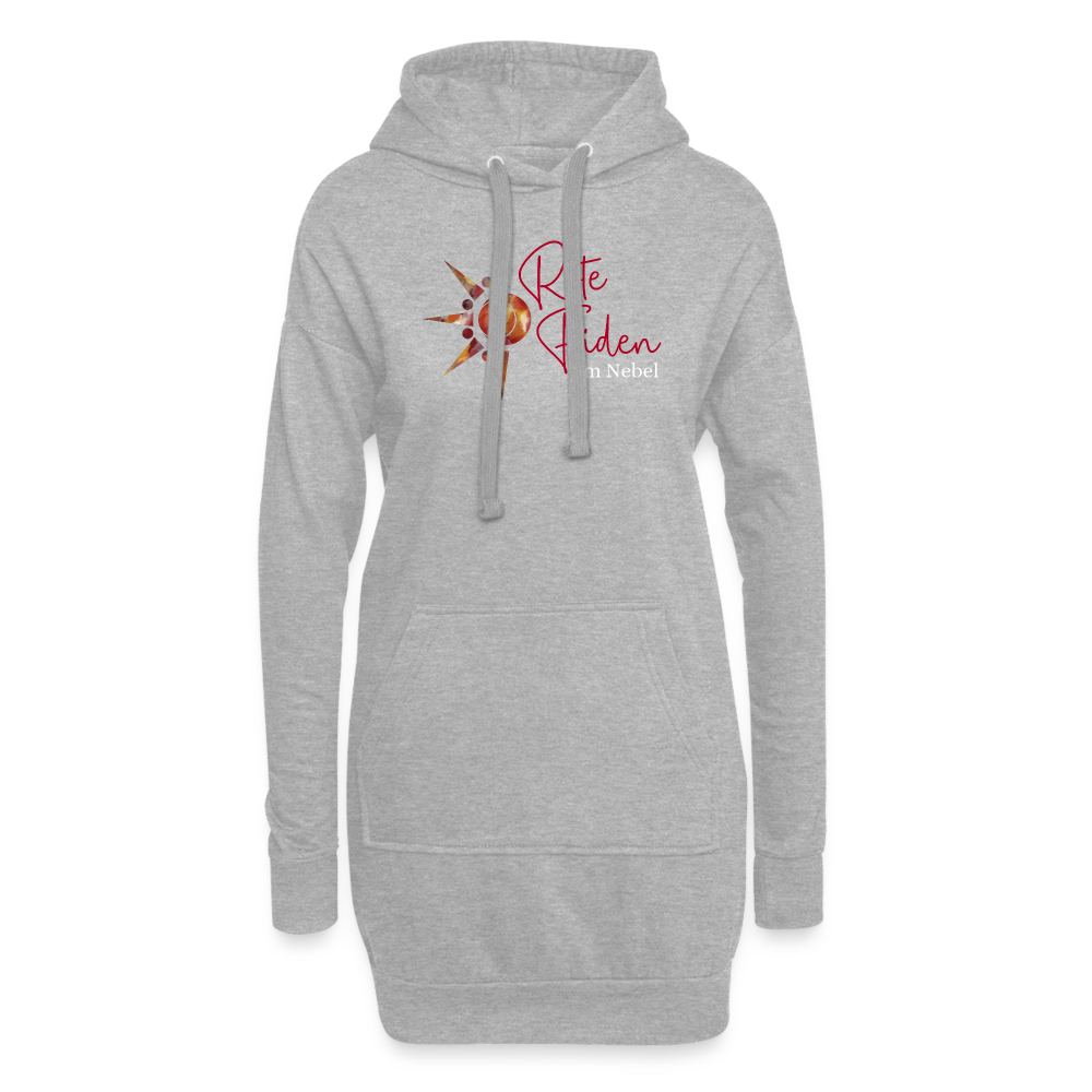 Hoodie-Kleid - Grau meliert