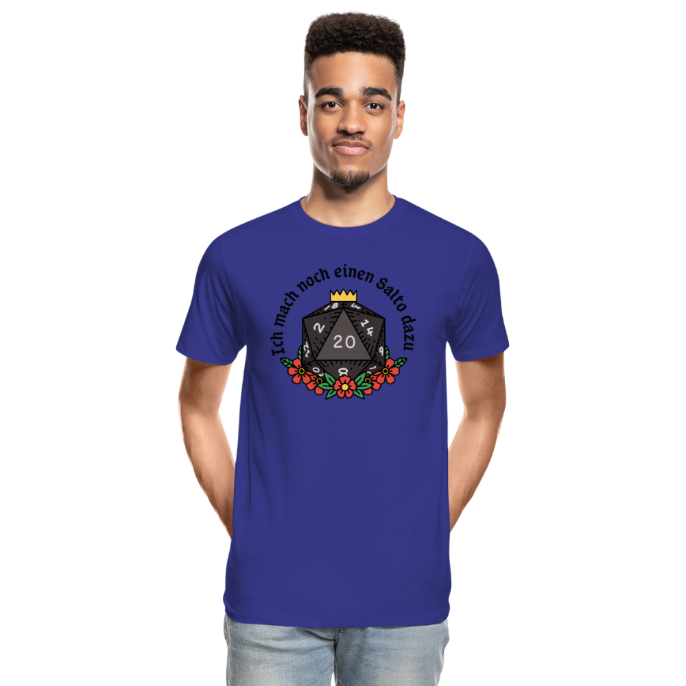 Männer Premium Bio T-Shirt "Ich mach noch einen Salto dazu 20" - Königsblau