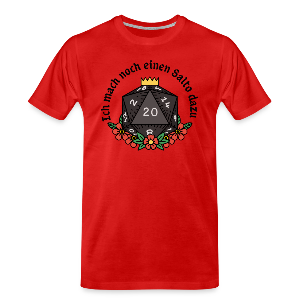 Männer Premium Bio T-Shirt "Ich mach noch einen Salto dazu 20" - Rot