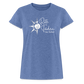 Frauen Oversize T-Shirt - Denim meliert