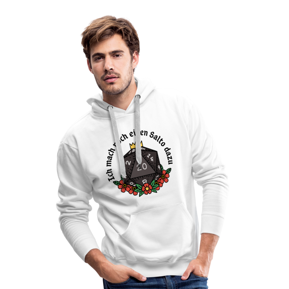 Männer Premium Hoodie "Ich mach noch einen Salto dazu 20" - weiß
