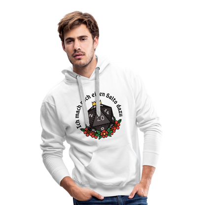 Männer Premium Hoodie "Ich mach noch einen Salto dazu 20" - weiß