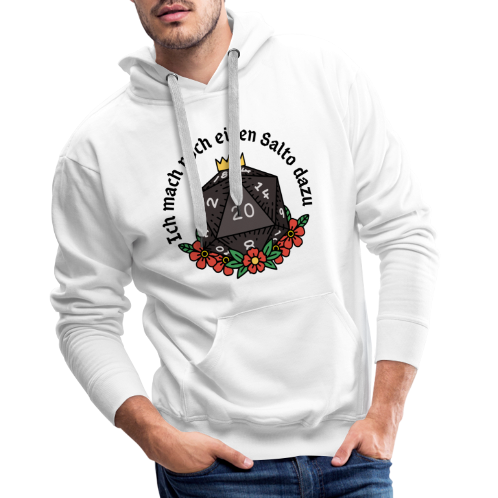 Männer Premium Hoodie "Ich mach noch einen Salto dazu 20" - weiß