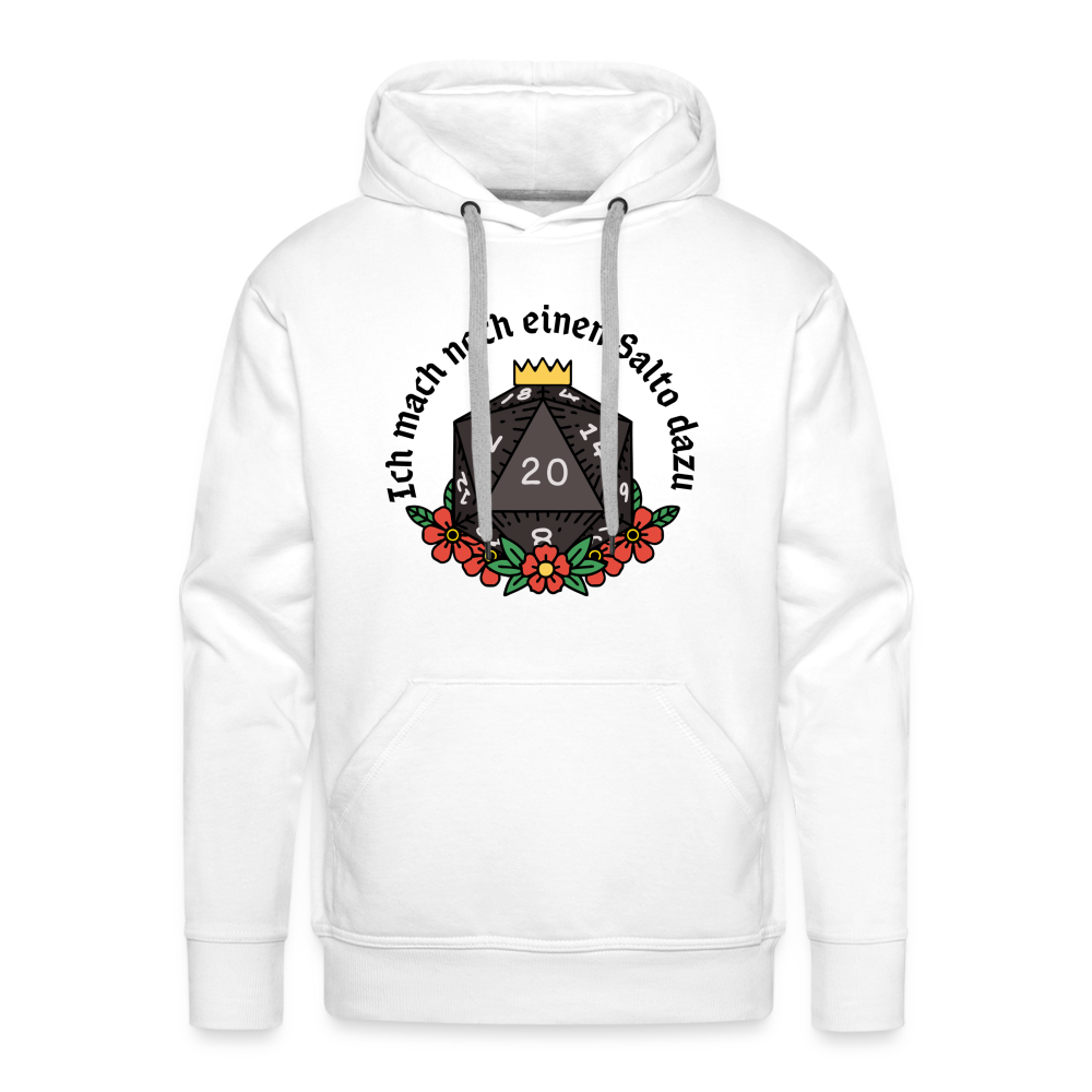 Männer Premium Hoodie "Ich mach noch einen Salto dazu 20" - weiß