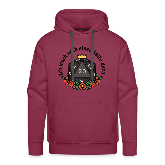 Männer Premium Hoodie "Ich mach noch einen Salto dazu 20" - Bordeaux